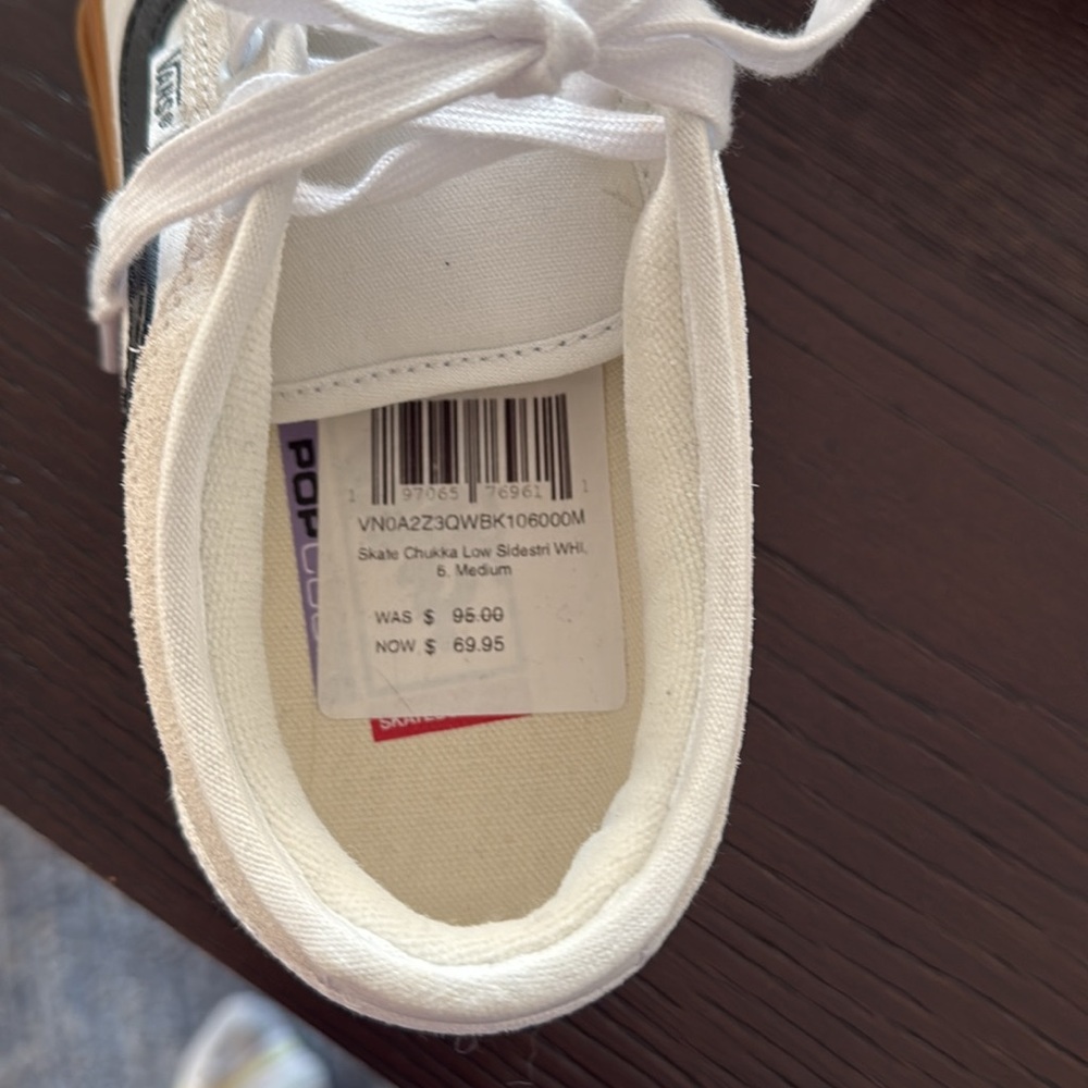 Vans White and Tan Sneakers - Picture 3 of 6